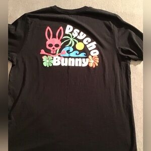 Fashion Tee Psycho Bunny Back Graphic Black Size 7